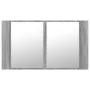 Gray acrylic bathroom mirror cabinet with LED light 80x12x45 cm by , bathroom vanities - Ref: Foro24-834952, Price: 55,51 €, ...