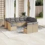 11-piece garden sofa set with beige synthetic rattan cushions by , Garden sets - Ref: Foro24-3250188, Price: 613,48 €, Discou...