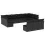 Gartensofa- und Kissenset 13-teilig aus schwarzem synthetischem Rattan von , Gartensets - Ref: Foro24-3250224, Preis: 802,23 ...
