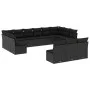 Gartensofa- und Kissenset 13-teilig aus schwarzem synthetischem Rattan von , Gartensets - Ref: Foro24-3250224, Preis: 793,28 ...