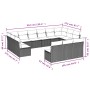 Gartensofa- und Kissenset 13-teilig aus schwarzem synthetischem Rattan von , Gartensets - Ref: Foro24-3250224, Preis: 802,23 ...