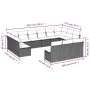 Gartensofa- und Kissenset 13-teilig aus schwarzem synthetischem Rattan von , Gartensets - Ref: Foro24-3250224, Preis: 793,28 ...