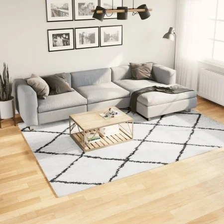Alfombra de pelo largo moderna PAMPLONA crema y negro 200x280cm de , Alfombras - Ref: Foro24-375371, Precio: 93,74 €, Descuen...