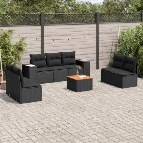 8-piece garden sofa set and black synthetic rattan cushions by , Garden sets - Ref: Foro24-3225397, Price: 516,04 €, Discount: %