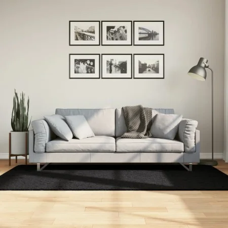 PAMPLONA modern long pile shaggy rug black 100x200 cm by , Rugs - Ref: Foro24-375276, Price: 34,35 €, Discount: %