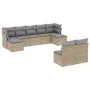 9-teiliges Gartensofa-Set mit beigen synthetischen Rattankissen von , Gartensets - Ref: Foro24-3250108, Preis: 534,09 €, Raba...