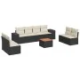 8-piece garden sofa set and black synthetic rattan cushions by , Garden sets - Ref: Foro24-3225405, Price: 502,83 €, Discount: %