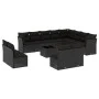 Garden sofa and cushion set 13 pieces black synthetic rattan by , Garden sets - Ref: Foro24-3250314, Price: 805,55 €, Discoun...