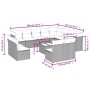 Gartensofa- und Kissenset 13-teilig aus schwarzem synthetischem Rattan von , Gartensets - Ref: Foro24-3250314, Preis: 833,57 ...