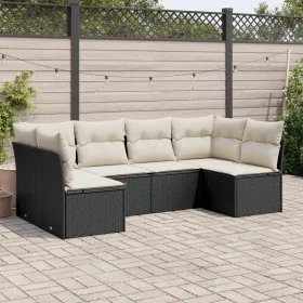 6-piece garden sofa set and black synthetic rattan cushions by , Garden sets - Ref: Foro24-3249225, Price: 347,21 €, Discount: %
