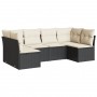 6-teiliges Gartensofa-Set und schwarze synthetische Rattankissen von , Gartensets - Ref: Foro24-3249225, Preis: 352,51 €, Rab...