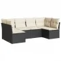 6-teiliges Gartensofa-Set und schwarze synthetische Rattankissen von , Gartensets - Ref: Foro24-3249225, Preis: 347,21 €, Rab...