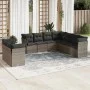 9-teiliges Gartenmöbel-Set und graue synthetische Rattankissen von , Gartensets - Ref: Foro24-3217840, Preis: 550,04 €, Rabat...