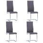 5-teiliges Esszimmerset aus grauem Kunstleder von , Möbelsets für Küchen und Esszimmer - Ref: Foro24-3053012, Preis: 440,15 €...