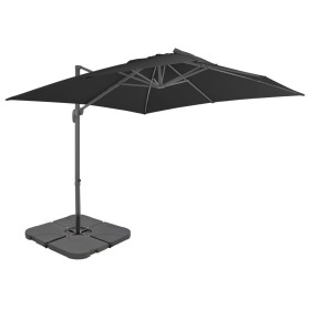 Grau-anthrazitfarbener Gartenschirm mit tragbarer Basis von vidaXL, Sonnenschirme - Ref: Foro24-276346, Preis: 589,34 €, Raba...