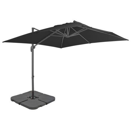 Grau-anthrazitfarbener Gartenschirm mit tragbarer Basis von vidaXL, Sonnenschirme - Ref: Foro24-276346, Preis: 589,34 €, Raba...