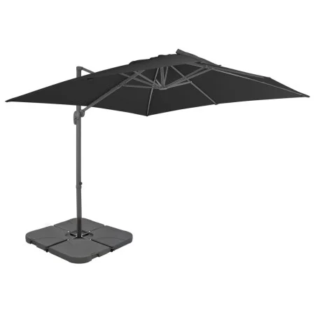 Grau-anthrazitfarbener Gartenschirm mit tragbarer Basis von vidaXL, Sonnenschirme - Ref: Foro24-276346, Preis: 575,88 €, Raba...