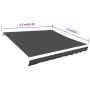 Weiße, anthrazitgraue Segeltuchmarkise, 450 x 300 cm von , Markisen - Ref: Foro24-143711, Preis: 64,81 €, Rabatt: %