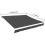 White anthracite gray canvas awning 450x300 cm by , Awnings - Ref: Foro24-143711, Price: 60,89 €, Discount: %