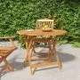 Folding garden table solid acacia wood Ø 90x75 cm by , Garden tables - Ref: Foro24-319670, Price: 103,83 €, Discount: %