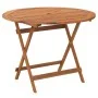 Folding garden table solid acacia wood Ø 90x75 cm by , Garden tables - Ref: Foro24-319670, Price: 103,83 €, Discount: %