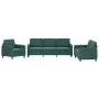 Juego de sofás 3 piezas terciopelo verde oscuro de , Sofás - Ref: Foro24-3201936, Precio: 721,44 €, Descuento: %