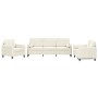 Dreiteilige Sofagarnitur aus cremefarbenem Samt mit Kissen von , Sofas - Ref: Foro24-3201962, Preis: 771,70 €, Rabatt: %