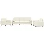 Dreiteilige Sofagarnitur aus cremefarbenem Samt mit Kissen von , Sofas - Ref: Foro24-3201962, Preis: 758,00 €, Rabatt: %