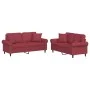 Sofa set with cushions 2 pieces red synthetic leather by , Sofas - Ref: Foro24-3202163, Price: 466,77 €, Discount: %