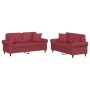 Sofagarnitur mit Kissen 2-teilig aus rotem Kunstleder von , Sofas - Ref: Foro24-3202163, Preis: 472,65 €, Rabatt: %
