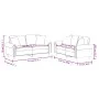Sofa set with cushions 2 pieces red synthetic leather by , Sofas - Ref: Foro24-3202163, Price: 466,77 €, Discount: %