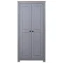 Kleiderschrank aus massivem Kiefernholz der Serie Panama, Grau, 80 x 50 x 171,5 cm von vidaXL, Kleiderschränke - Ref: Foro24-...