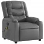 Gray synthetic leather reclining massage chair by , Armchairs - Ref: Foro24-374126, Price: 243,29 €, Discount: %