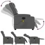 Gray synthetic leather reclining massage chair by , Armchairs - Ref: Foro24-374126, Price: 243,29 €, Discount: %