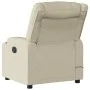Cream Synthetic Leather Massage Recliner by , Armchairs - Ref: Foro24-374124, Price: 254,22 €, Discount: %