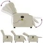 Cream Synthetic Leather Massage Recliner by , Armchairs - Ref: Foro24-374124, Price: 254,22 €, Discount: %