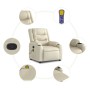 Cremefarbener Massagesessel aus Kunstleder von , Sessel - Ref: Foro24-374124, Preis: 260,13 €, Rabatt: %