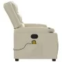Cream Synthetic Leather Massage Recliner by , Armchairs - Ref: Foro24-374124, Price: 254,22 €, Discount: %
