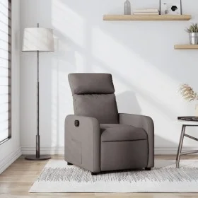 Sillón reclinable de tela gris taupe de , Sillones - Ref: Foro24-374172, Precio: 158,84 €, Descuento: %