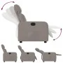 Taupe Gray Fabric Recliner by , Armchairs - Ref: Foro24-374172, Price: 158,84 €, Discount: %