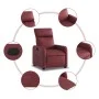 Sillón reclinable de cuero sintético rojo tinto de , Sillones - Ref: Foro24-374187, Precio: 209,40 €, Descuento: %