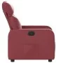 Sillón reclinable de cuero sintético rojo tinto de , Sillones - Ref: Foro24-374187, Precio: 209,40 €, Descuento: %