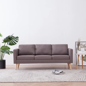 3-Sitzer-Sofa aus taupefarbenem Stoff von vidaXL, Sofas - Ref: Foro24-281366, Preis: 313,28 €, Rabatt: %