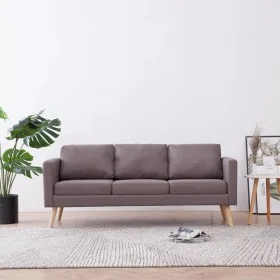 3-Sitzer-Sofa aus taupefarbenem Stoff von vidaXL, Sofas - Ref: Foro24-281366, Preis: 306,78 €, Rabatt: %
