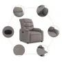 Taupe gray fabric electric recliner by , Armchairs - Ref: Foro24-3206634, Price: 250,08 €, Discount: %