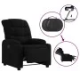 Black Fabric Power Recliner by , Armchairs - Ref: Foro24-3206629, Price: 255,67 €, Discount: %