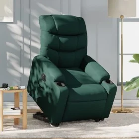 Sillón eléctrico reclinable elevable de tela verde oscuro de , Sillones - Ref: Foro24-3206669, Precio: 362,48 €, Descuento: %
