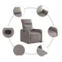 Sillón reclinable eléctrico tela gris taupé de , Sillones - Ref: Foro24-3206688, Precio: 209,71 €, Descuento: %