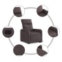 Sillón reclinable elevable tela marrón oscuro de , Sillones - Ref: Foro24-3206704, Precio: 244,34 €