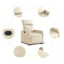 Elektrisch anhebbarer Liegestuhl aus cremefarbenem Stoff von , Sessel - Ref: Foro24-3206725, Preis: 295,69 €, Rabatt: %